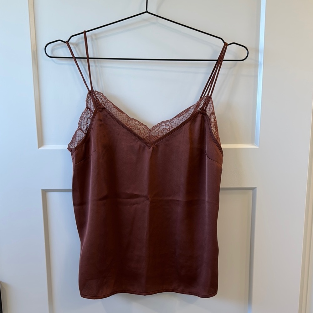 Abercrombie & Fitch Brown Sleeveless Camisole with Lace